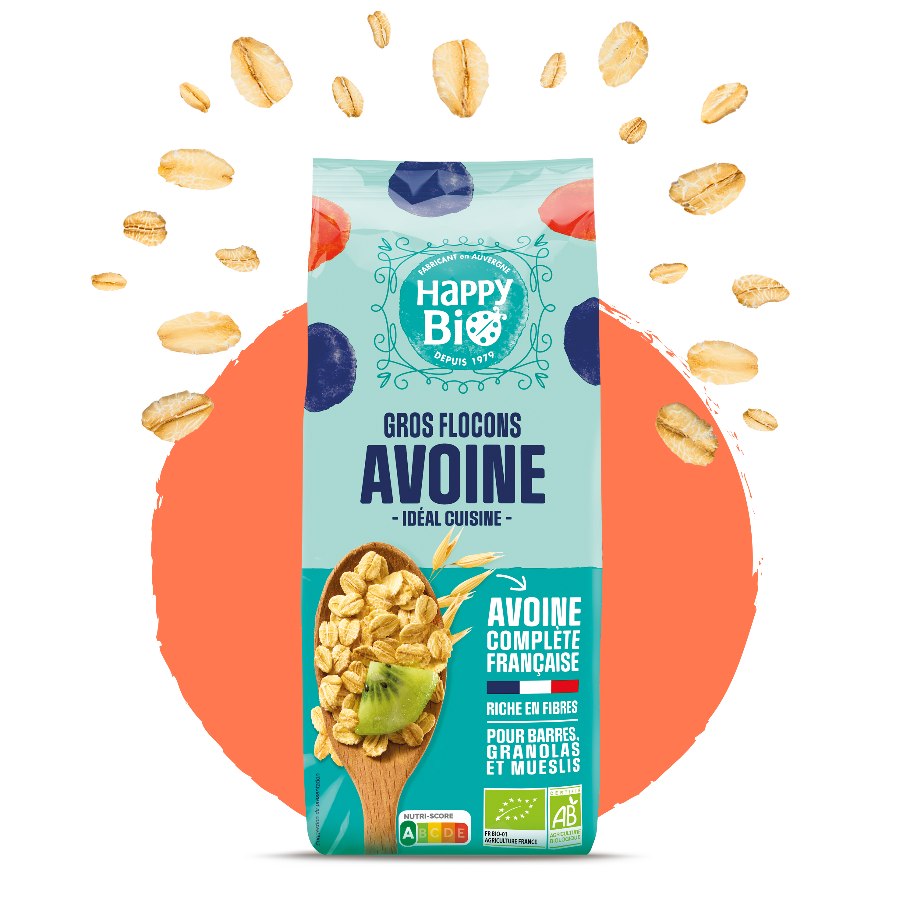 Gros Flocons d'avoine - Happy Bio