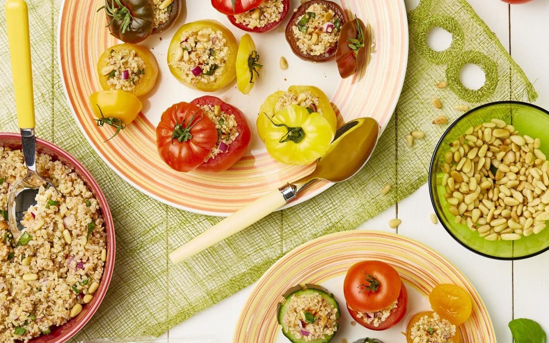 Légumes farcis au quinoa boulgour