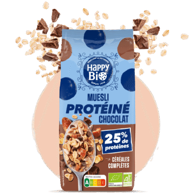 Muesli protéiné chocolat Happy Bio