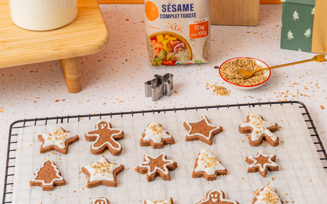 Biscuits de Noël : la recette festive et gourmande au sésame Happy Bio