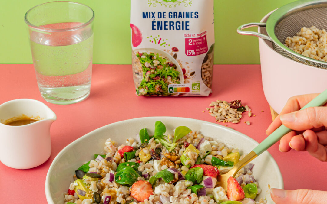 Salade d&rsquo;orge perlé au Mix de graines Énergie