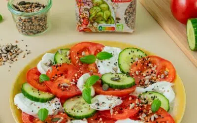 Salade tomates mozza Happy Bio